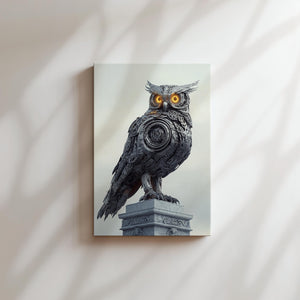 Mechanical Owl Statue