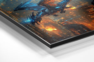 Futuristic Cityscape Dragon