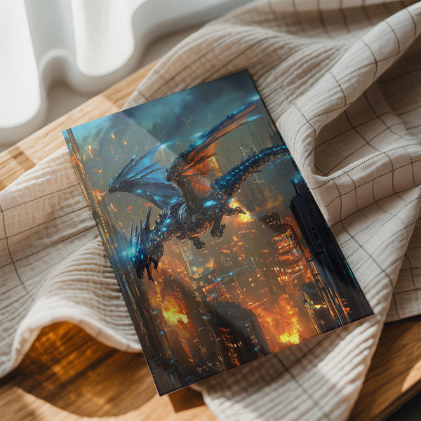 Futuristic Cityscape Dragon