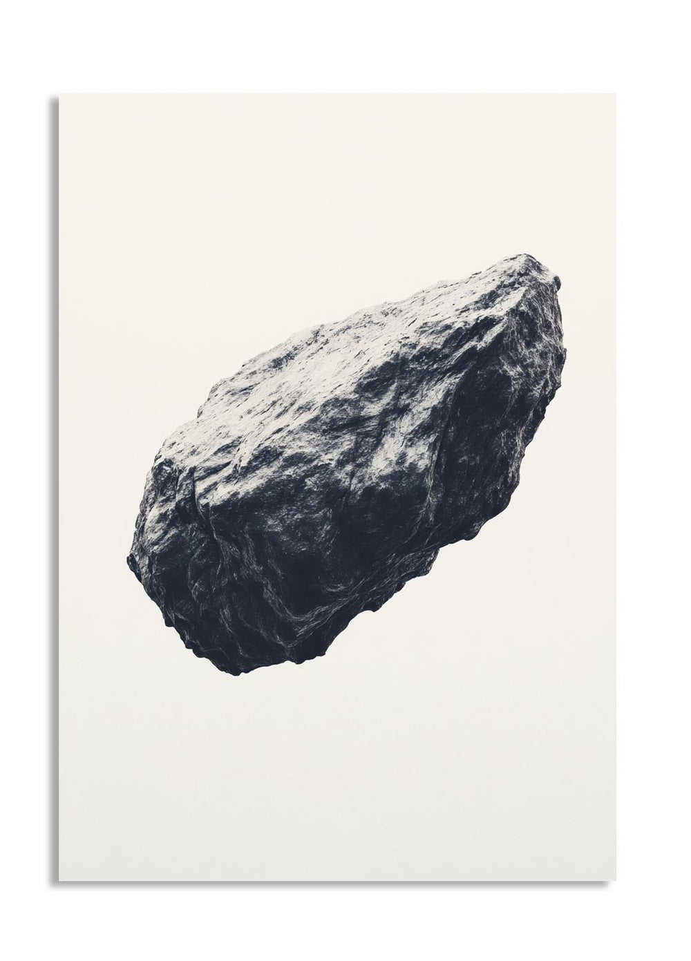 Rock on a white background, as a premium aluminum metal print from GoMetalPrint.
