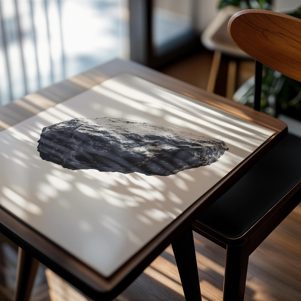 Rock on a white background, as a premium aluminum metal print from GoMetalPrint.
