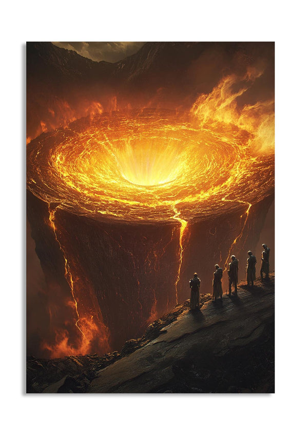 Majestic spiral galaxy with a group of people observing it on a rocky outcrop, as a premium aluminum metal print from GoMetalPrint.
