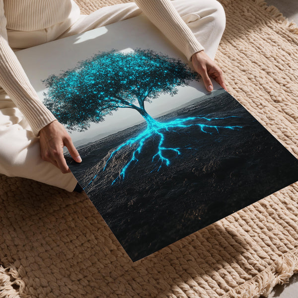 Illuminated Tree Roots