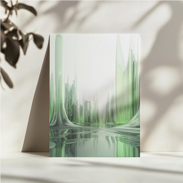 Green Futuristic Cityscape