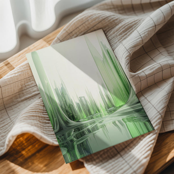 Green Futuristic Cityscape