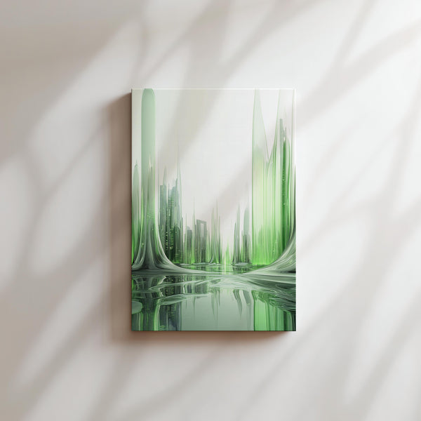 Green Futuristic Cityscape