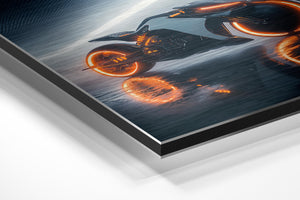 Electric Motorcycle in Fog