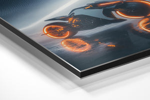 Electric Motorcycle in Fog