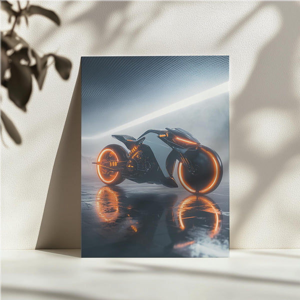 Electric Motorcycle in Fog