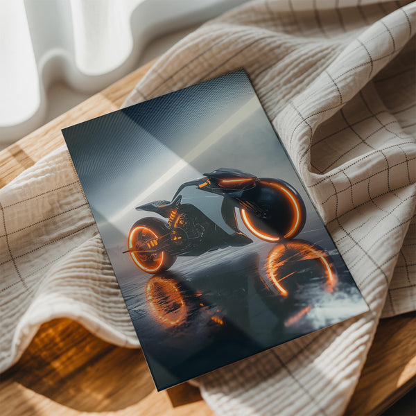 Electric Motorcycle in Fog