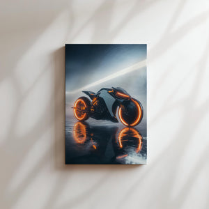 Electric Motorcycle in Fog