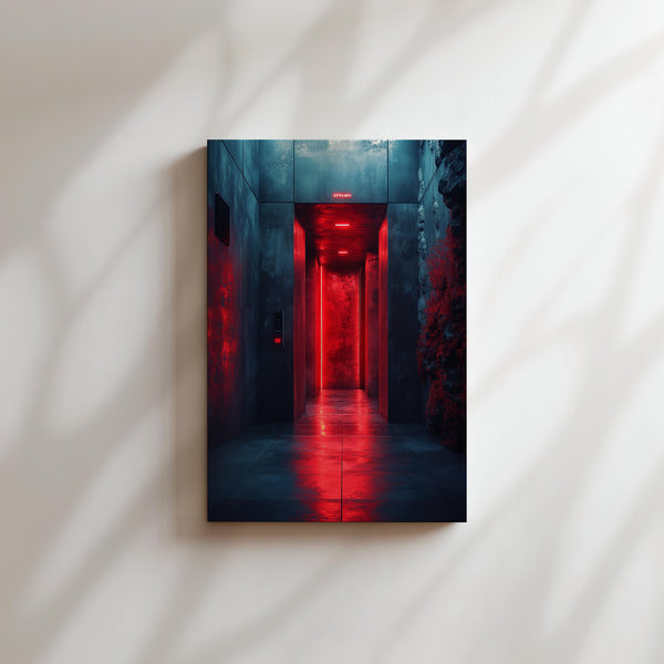 Neon Red Hallway