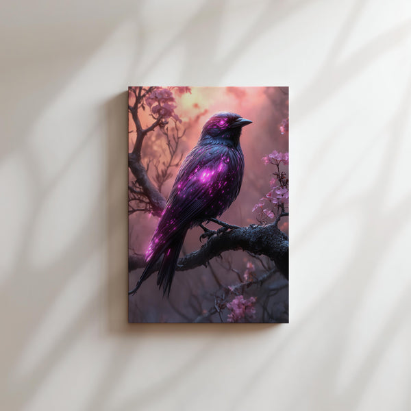 Cyber Cherry Blossom Bird