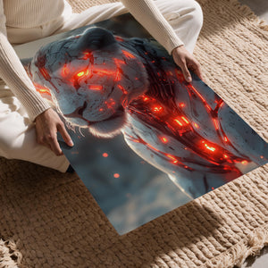 Mecha Lion with Red Glow