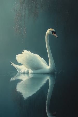 Serene White Swan